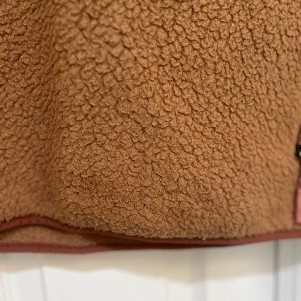 Patagonia‎ Pullover Womens small Brown Tan Half Zip Retro Pile Marsupial Fleece - Picture 3 of 13